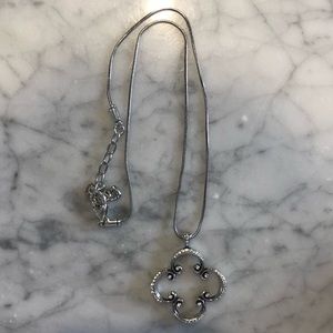 Brighton Silver Quatrefoil Pendant Nacklace